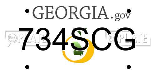 734SCG Georgia License Plate