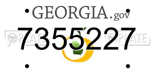 7355227 Georgia License Plate