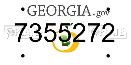 7355272 Georgia License Plate
