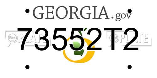 73552T2 Georgia License Plate