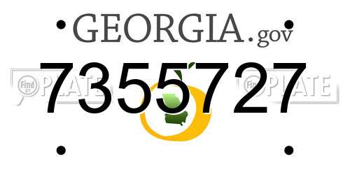 7355727 Georgia License Plate