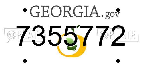7355772 Georgia License Plate