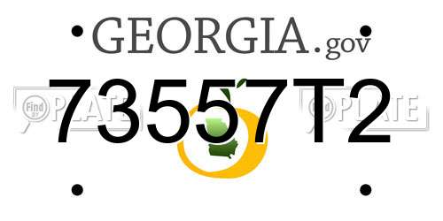73557T2 Georgia License Plate