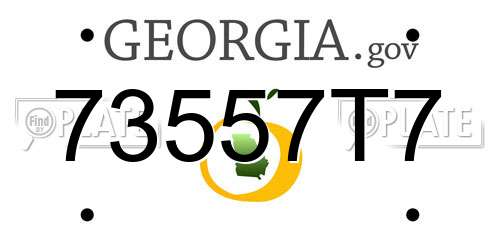 73557T7 Georgia License Plate
