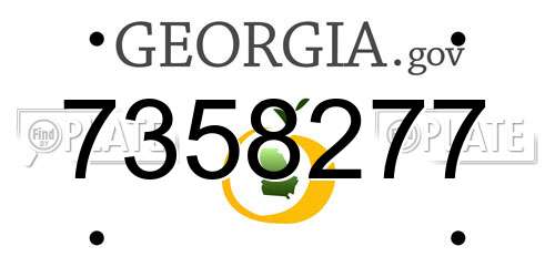7358277 Georgia License Plate