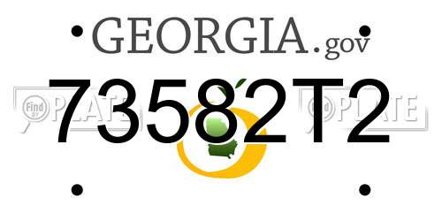 73582T2 Georgia License Plate