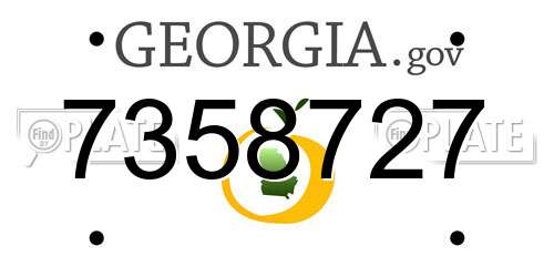 7358727 Georgia License Plate