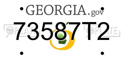 73587T2 Georgia License Plate