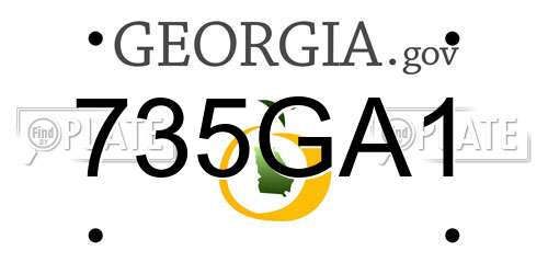 735GA1 Georgia License Plate