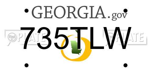 735TLW Georgia License Plate
