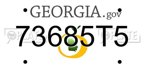 73685T5 Georgia License Plate