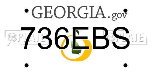 736EBS Georgia License Plate
