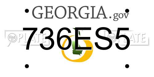 736ES5 Georgia License Plate