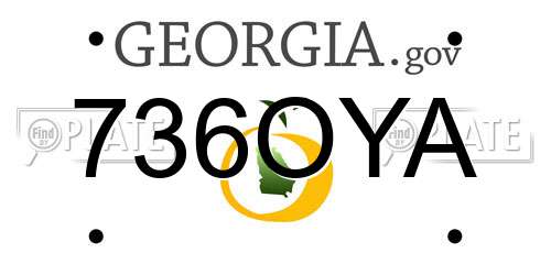736OYA Georgia License Plate