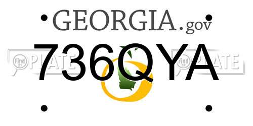 736QYA Georgia License Plate