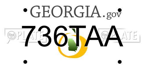 736TAA Georgia License Plate