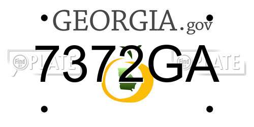 7372GA Georgia License Plate