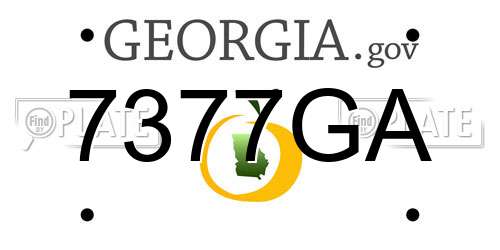 7377GA Georgia License Plate