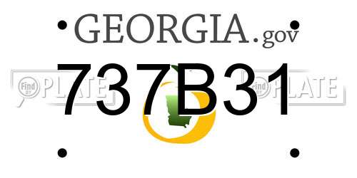 737B31 Georgia License Plate