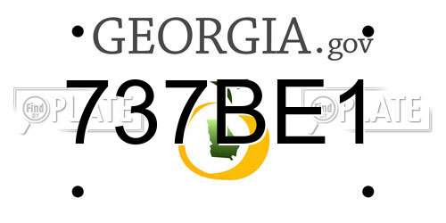 737BE1 Georgia License Plate