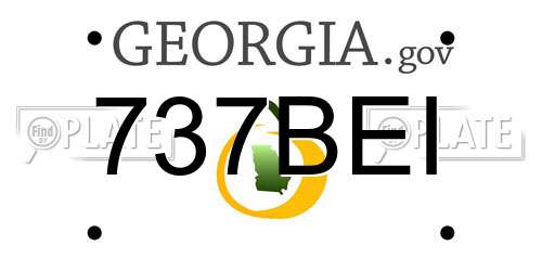 737BEI Georgia License Plate
