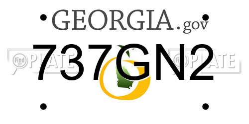 737GN2 Georgia License Plate