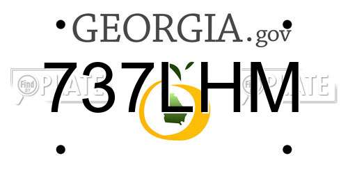 737LHM Georgia License Plate