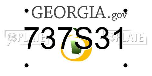 737S31 Georgia License Plate