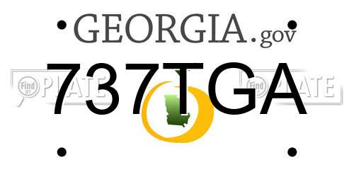 737TGA Georgia License Plate