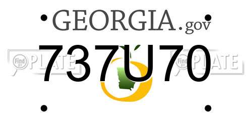737U70 Georgia License Plate