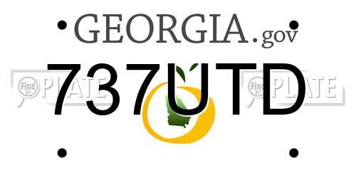737UTD Georgia License Plate