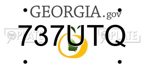 737UTQ Georgia License Plate
