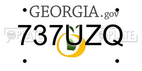 737UZQ Georgia License Plate