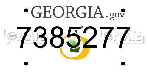 7385277 Georgia License Plate