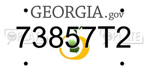 73857T2 Georgia License Plate