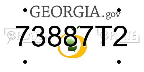 73887T2 Georgia License Plate