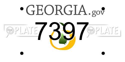7397 Georgia License Plate