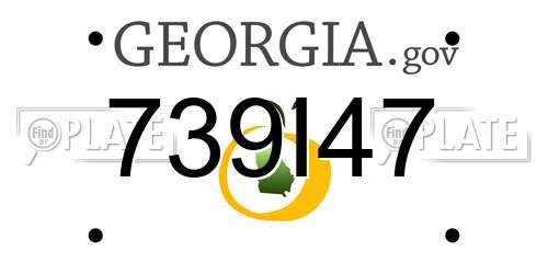 739I47 Georgia License Plate