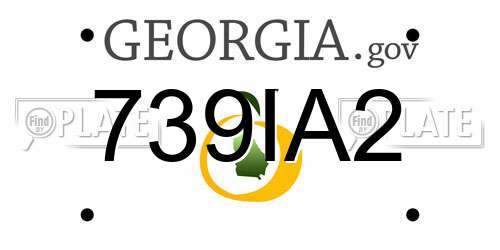 739IA2 Georgia License Plate