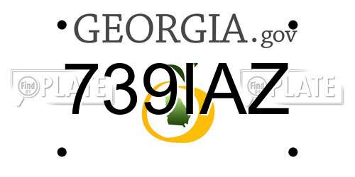 739IAZ Georgia License Plate