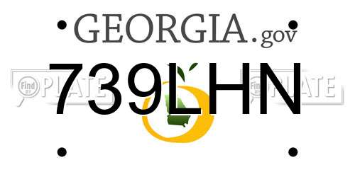 739LHN Georgia License Plate