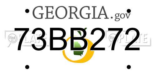 73BB272 Georgia License Plate