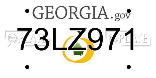 73LZ971 Georgia License Plate