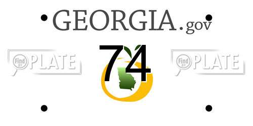 74 Georgia License Plate