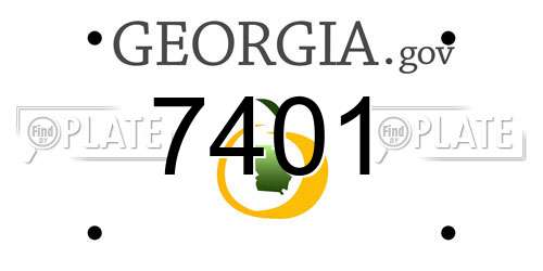 7401 Georgia License Plate