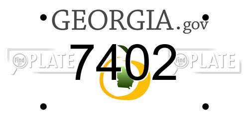 7402 Georgia License Plate