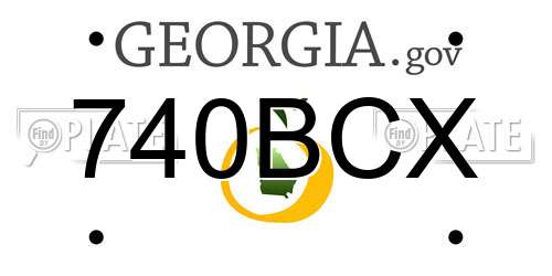 740BCX Georgia License Plate
