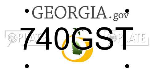 740GST Georgia License Plate