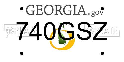 740GSZ Georgia License Plate