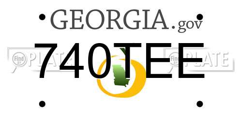 740TEE Georgia License Plate